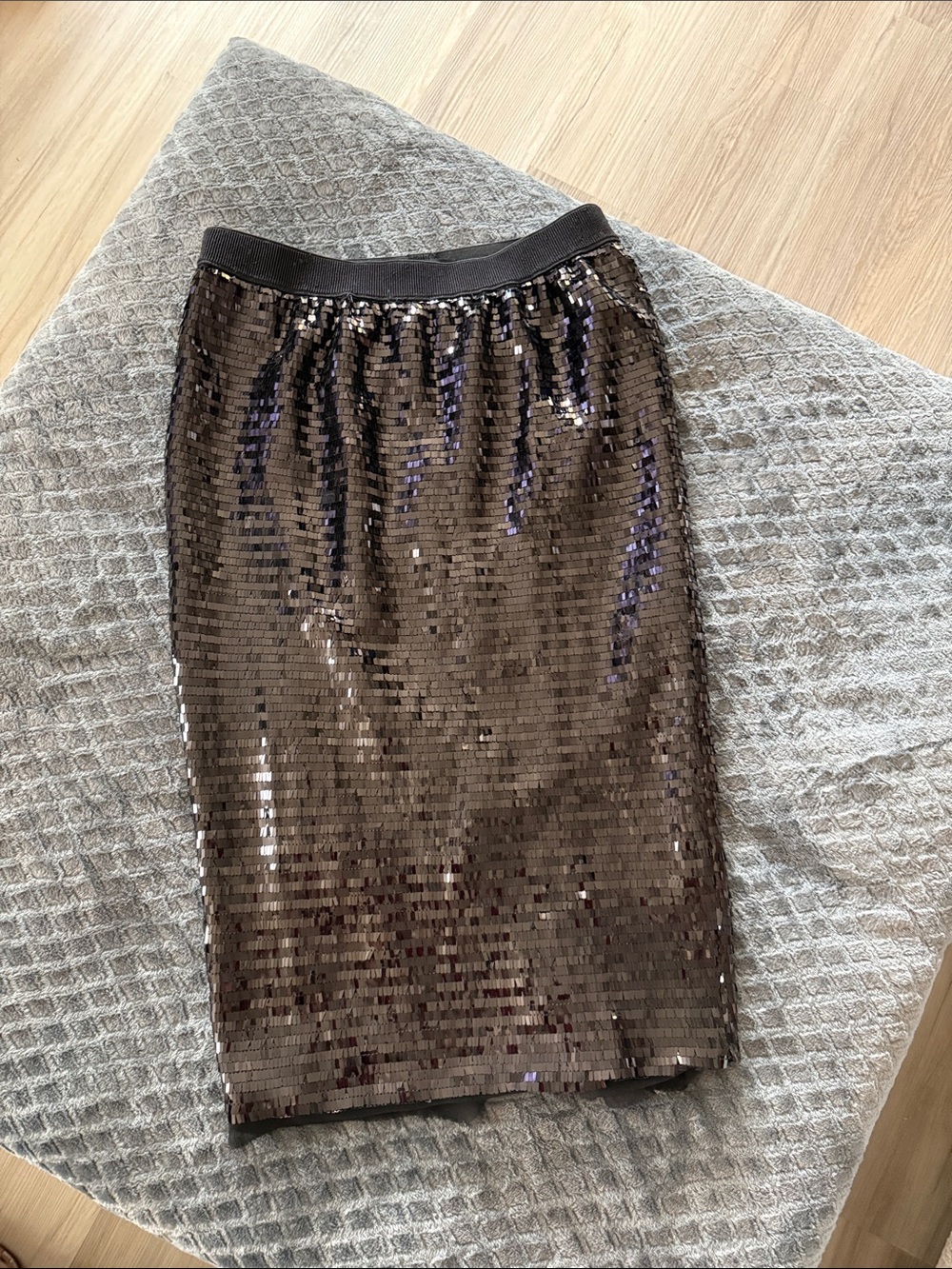 Who What Wear Black Sequin Pencil Skirt